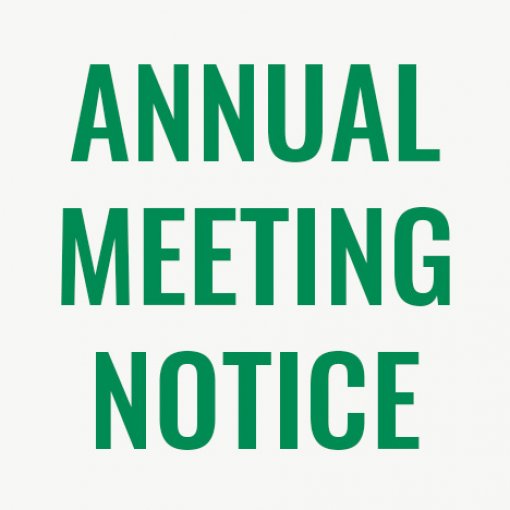 Annual Meeting Scheduled for June 26