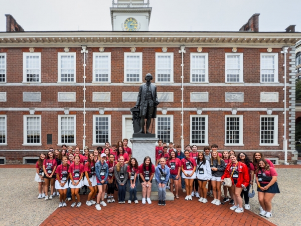 Day 2: Group with Washington Outside of Independence Hall